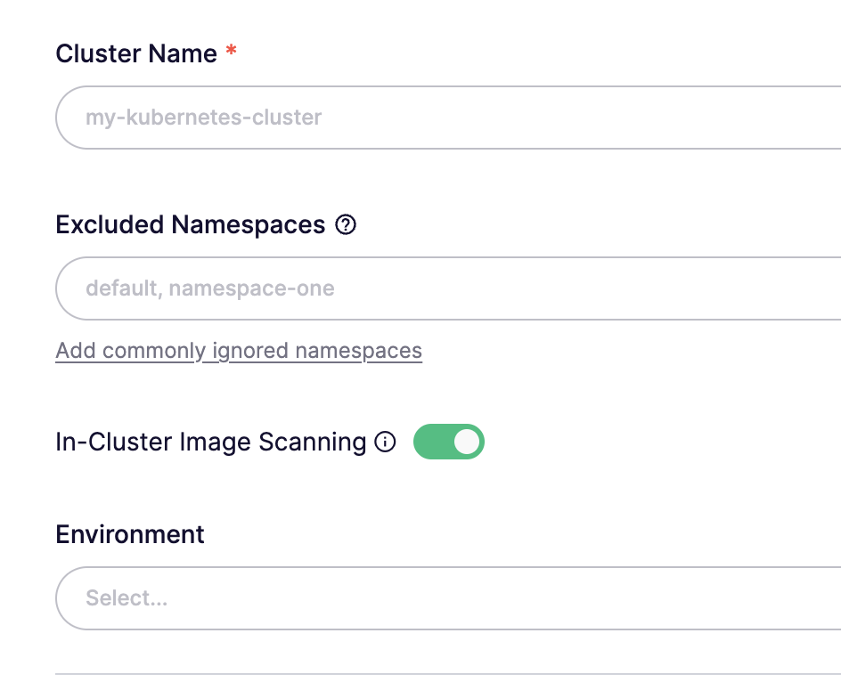 Aikido Kubernetes cluster onboarding with image scanning enabled